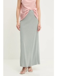 λινή φούστα answear lab χρώμα: τιρκουάζ 70% ρεγιόν, 30% λινό