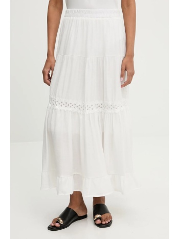 φούστα answear lab χρώμα άσπρο κύριο υλικό 65%