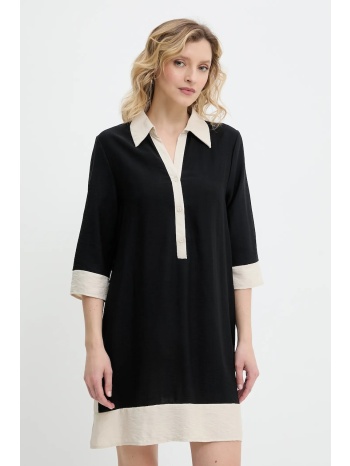 λινό φόρεμα answear lab χρώμα μαύρο 75% λινό, 25% βισκόζη