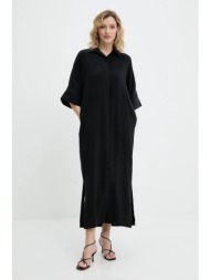 φόρεμα answear lab χρώμα: μαύρο 80% βισκόζη, 20% πολυεστέρας