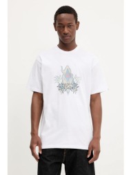 βαμβακερό μπλουζάκι vans ανδρικό, χρώμα: άσπρο, vn000m6dwht1 100% βαμβάκι