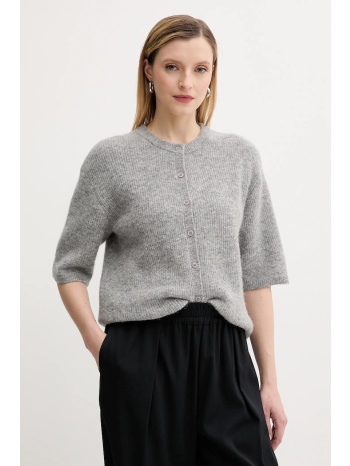 μάλλινη ζακέτα samsoe samsoe saanoura χρώμα γκρι