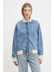 τζιν μπουφάν bomber guess jeans χρώμα: μπλε, w5gn75 d5m4a κύριο υλικό: 99% βαμβάκι, 1% ελαστάν
πλέξη