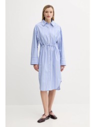 φόρεμα samsoe samsoe sacatan χρώμα: μπλε, f25200086 55% lyocell tencel, 45% βαμβάκι