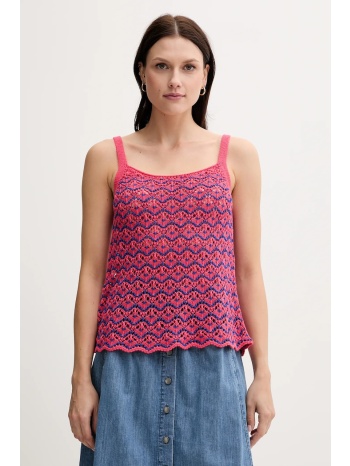 βαμβακερό τοπ united colors of benetton χρώμα ροζ