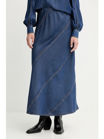 τζιν φούστα munthe parson χρώμα μπλε, 252122225207 100%