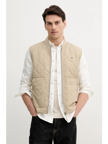 αμάνικο μπουφάν tommy hilfiger χρώμα μπεζ, mw0mw39647