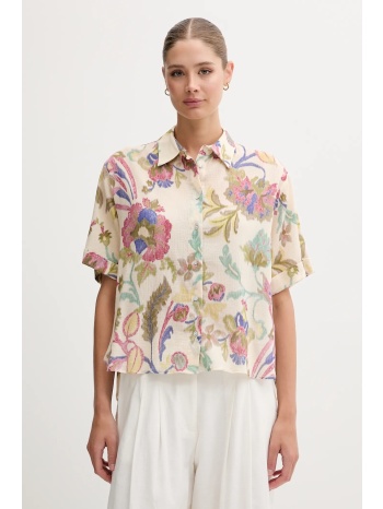 βαμβακερό πουκάμισο pedro del hierro χρώμα μπεζ, 7659070