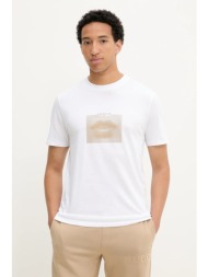 βαμβακερό μπλουζάκι hugo ανδρικό, χρώμα: άσπρο, 50544496 100% βαμβάκι