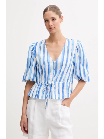 λευκή μπλούζα pedro del hierro γυναικεία, χρώμα μοβ