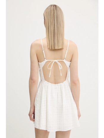 βαμβακερό φόρεμα hollister co. χρώμα άσπρο, ki359-5251