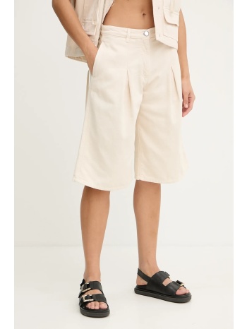 βαμβακερό σορτσάκι pinko χρώμα μπεζ, 105245 a2m8 κύριο