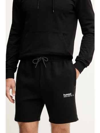 σορτς hummel χρώμα μαύρο, 227642 74% βαμβάκι, 20%