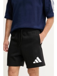 σορτς adidas future icons 3 bar χρώμα: μαύρο, jd4900 67% πολυεστέρας, 33% βαμβάκι