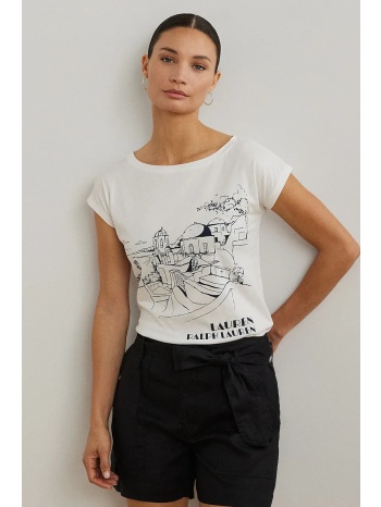 μπλουζάκι lauren ralph lauren χρώμα άσπρο, 200971072 60%