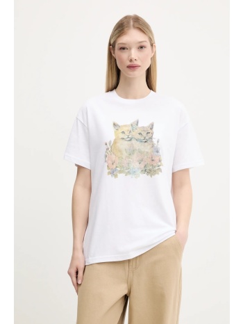 βαμβακερό μπλουζάκι vans χρώμα άσπρο, vn000md2wht1 100%