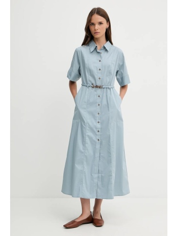 φόρεμα pedro del hierro χρώμα μπλε, 3819813 60% βαμβάκι