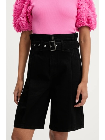 τζιν σορτς answear lab χρώμα μαύρο 67% βαμβάκι, 23%