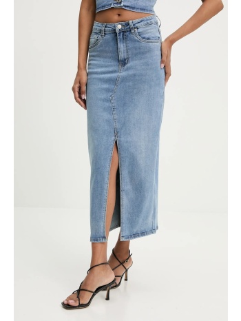 τζιν φούστα answear lab χρώμα μπλε 98% βαμβάκι, 2% ελαστάν