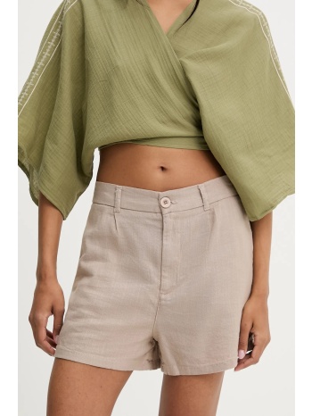 σορτς answear lab χρώμα μπεζ 50% βαμβάκι, 50% βισκόζη