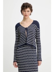 πλεκτή ζακέτα rag & bone χρώμα: ναυτικό μπλε, was25p023ug23 60% βαμβάκι, 40% πολυαμίδιο