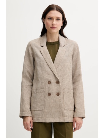 λινό πανωφόρι united colors of benetton χρώμα μπεζ