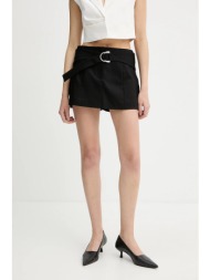 βαμβακερή φούστα iro χρώμα: μαύρο, wm30madim 100% βαμβάκι