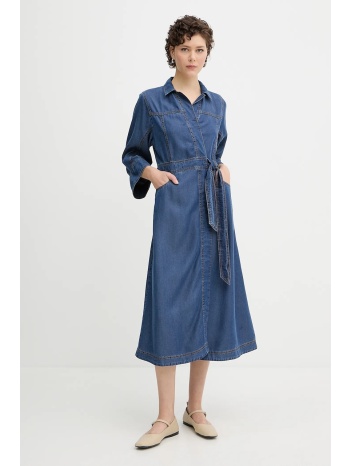 φόρεμα τζιν munthe prescott χρώμα μπλε, 252134025207 100%