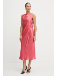 φόρεμα pinko χρώμα: ροζ, 105011 a2bu 100% oξικό άλας