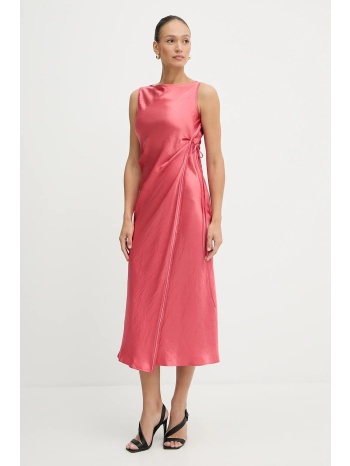 φόρεμα pinko χρώμα ροζ, 105011 a2bu 100% oξικό άλας