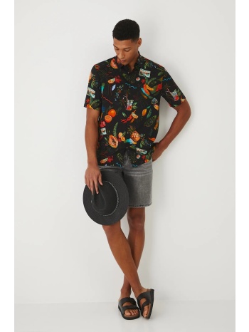 πουκάμισο medicine χρώμα μαύρο 51% βαμβάκι, 49% βισκόζη