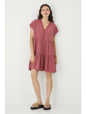 φόρεμα medicine χρώμα ροζ 100% lyocell πλύσιμο στο χέρι.μη