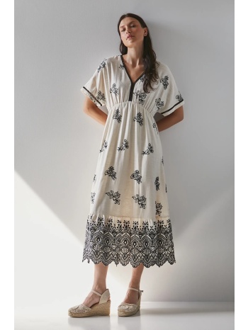 φόρεμα medicine χρώμα μπεζ κύριο υλικό 80% βισκόζη, 20%