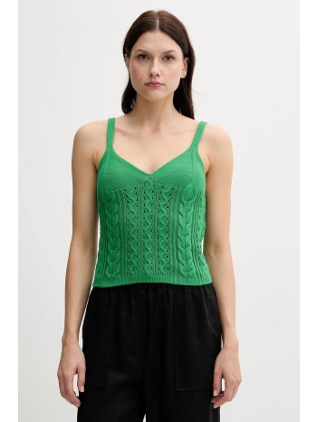 βαμβακερό τοπ united colors of benetton χρώμα πράσινο