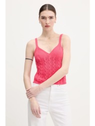 βαμβακερό τοπ united colors of benetton χρώμα: ροζ, 101tdh01b 100% βαμβάκι