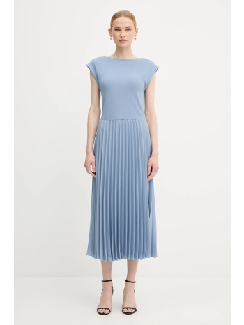 φόρεμα tommy hilfiger χρώμα μπλε, ww0ww44491 υλικό 1 95%