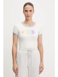 μπλουζάκι adidas originals pride χρώμα: άσπρο, jw0829 93% βαμβάκι, 7% σπάντεξ