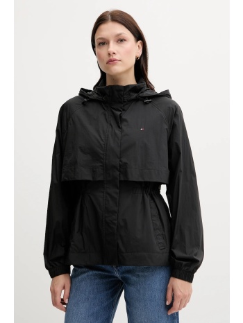μπουφάν tommy hilfiger χρώμα μαύρο, ww0ww46444 100%