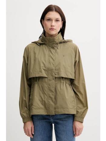 μπουφάν tommy hilfiger χρώμα πράσινο, ww0ww46444 100%