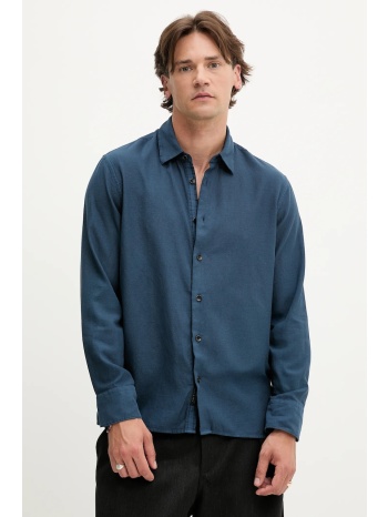 πουκάμισο rag & bone χρώμα ναυτικό μπλε, mbw25pa018pcml