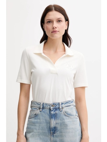 πόλο tommy hilfiger χρώμα μπεζ, ww0ww45807 96% βαμβάκι, 4%