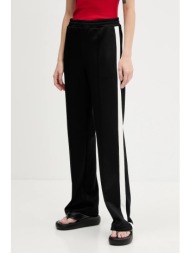 παντελόνι φόρμας hugo χρώμα: μαύρο, 50542758 58% πολυεστέρας, 37% βαμβάκι, 5% ελαστάν