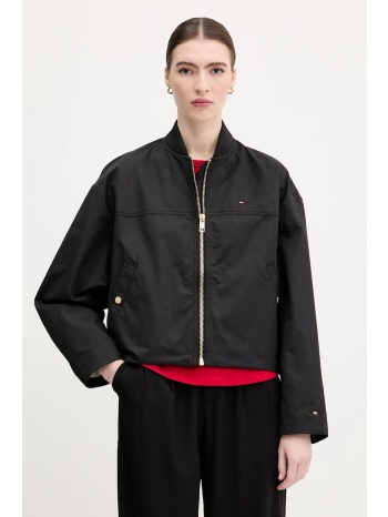 μπουφάν bomber tommy hilfiger χρώμα μαύρο, ww0ww45619