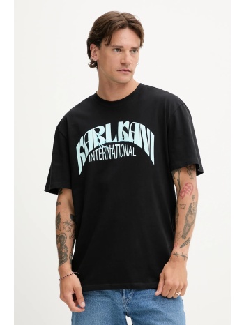 βαμβακερό μπλουζάκι karl kani ανδρικό, χρώμα μαύρο