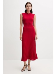 φόρεμα από συνδιασμό μεταξιού tommy hilfiger χρώμα: κόκκινο, ww0ww45653 90% lyocell, 10% μετάξι