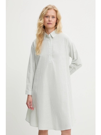 λινό φόρεμα answear lab χρώμα πράσινο 50% βαμβάκι, 50% λινό