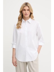 πουκάμισο calvin klein χρώμα: άσπρο, lv044b160g 96% βαμβάκι, 4% ελαστάν