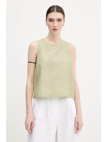 μπλούζα με μείγμα από λινό united colors of benetton