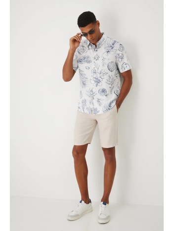 πουκάμισο με μείγμα από λινό medicine χρώμα άσπρο 90%