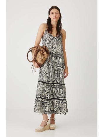 φόρεμα medicine χρώμα μαύρο 100% βισκόζη πλύση σε μέγιστο